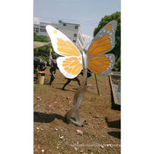 Escultura moderna da borboleta do aço inoxidável das artes para a decoração do jardim
